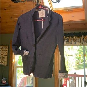 Denim blue cotton blazer